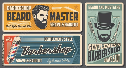 Barbershop and vintage gentleman barber salon