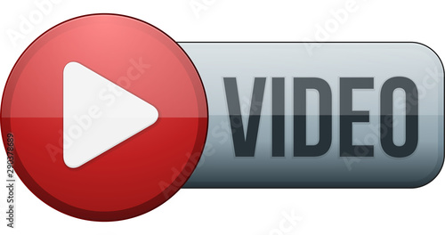 Video Play Arrow button sign illustration