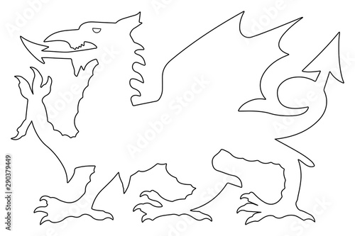 Welsh Dragon Vector illustration eps 10.