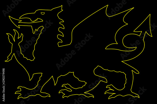 Welsh Dragon Vector illustration eps 10.