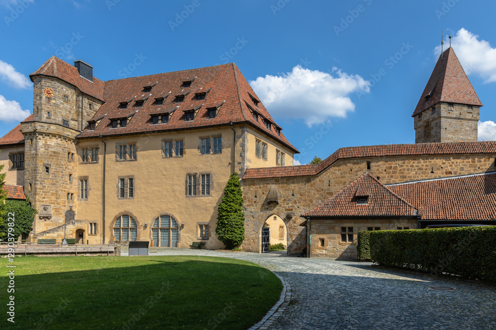 Beautiful view in the yard of the Veste Coburg (Coburg Fortress) in Coburg, Bavaria