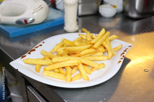 french fries on plate