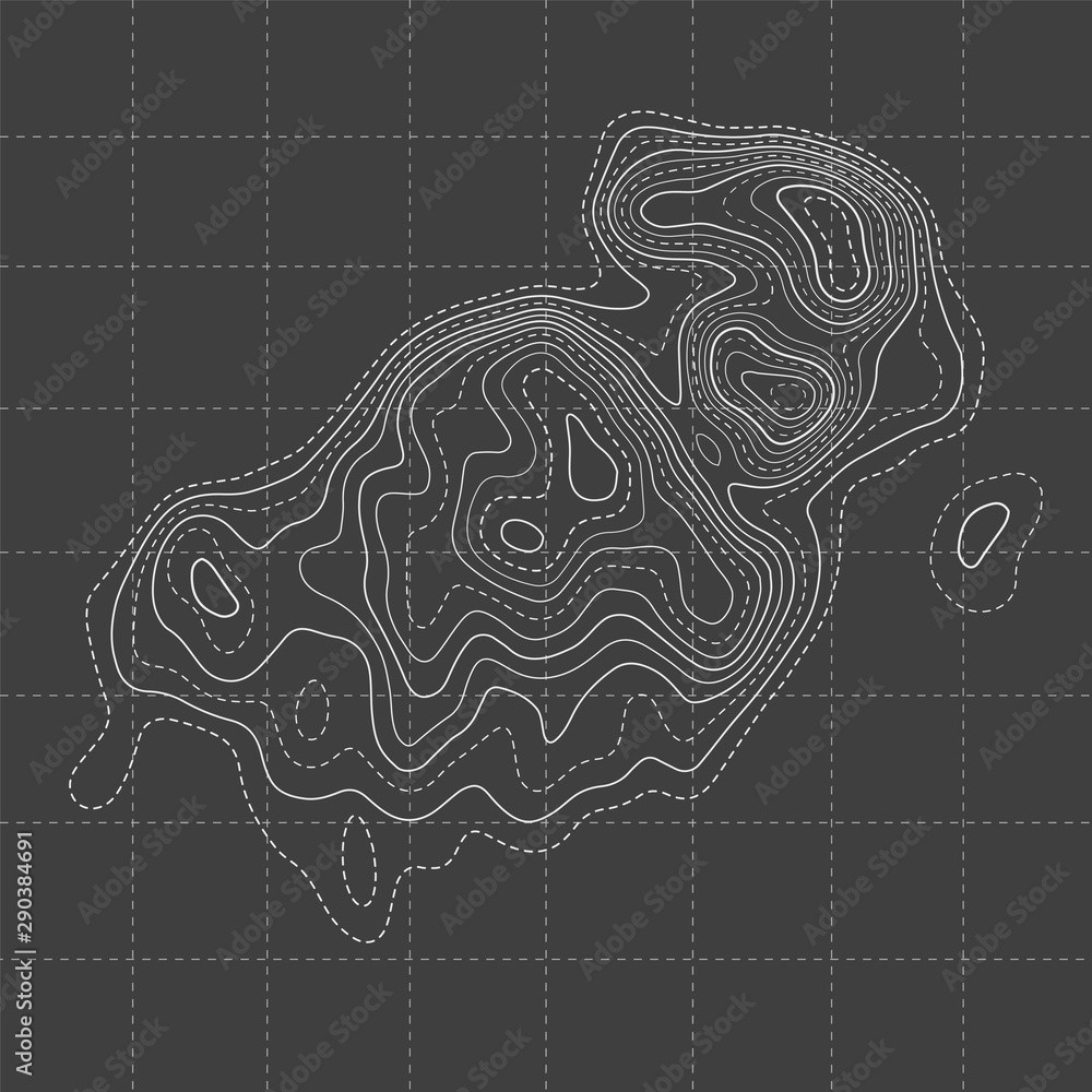 Fototapeta premium Topographic map. Vector illustration. Contour map background