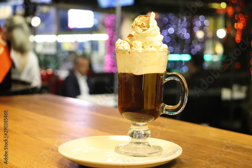 coffe cream in the bar