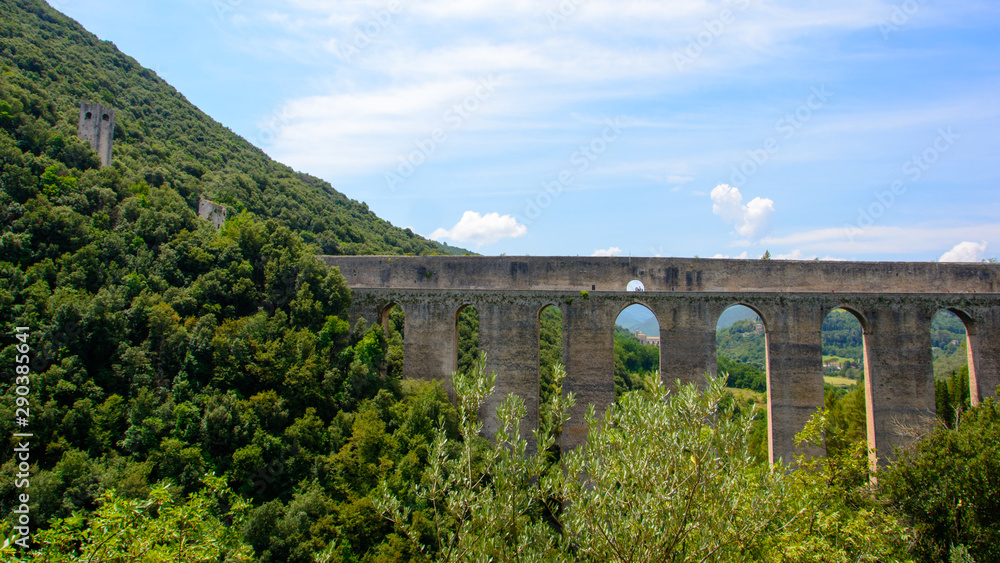 Ponte delle Torri, a 13th-century aqueduct in Spoleto