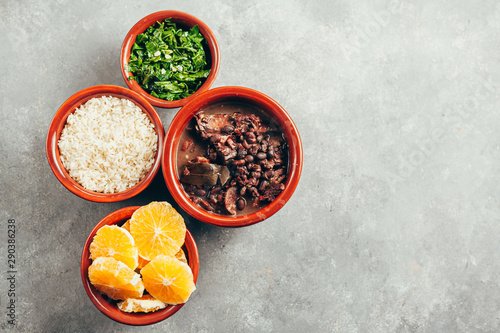 Brazilian Feijoada Food. Typical dish of brazilian cuisine photo