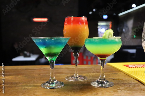 cocktails on a white background