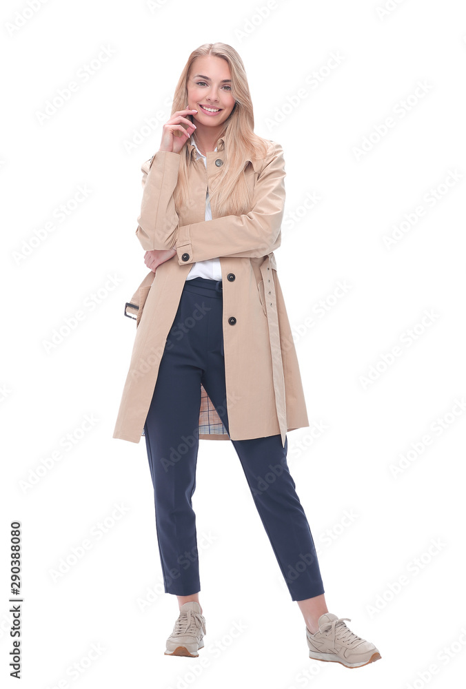 in full growth. young business woman in casual clothes in full growth. young business woman in casual clothes