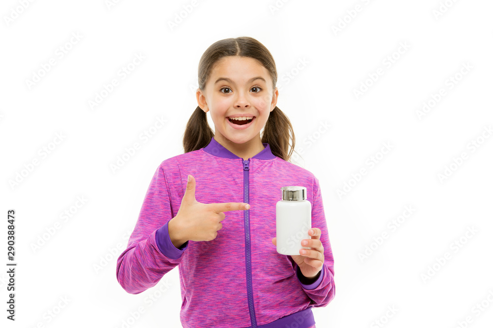 Child girl take medicines. Need vitamin supplements. Enzymes for better digestion. For healthy digestive flora. Dietary supplement for children. Take vitamin supplements. Vitamin and medicine concept Child girl take medicines. Need vitamin supplements. Enzymes for better digestion. For healthy digestive flora. Dietary supplement for children. Take vitamin supplements. Vitamin and medicine concept
