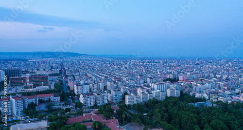 Aerial View Antalya City At Sunset