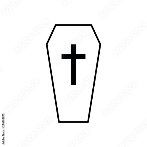 Coffin icon. funeral icon vector