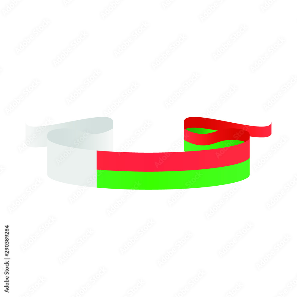 Madagascar flag. Simple ribbon vector Madagascar flag Madagascar flag. Simple ribbon vector Madagascar flag