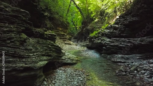 Fabulous river canyon. the magic of nature. photo