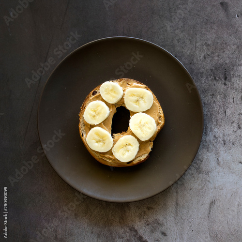 Bagel with Peanut Butter an...