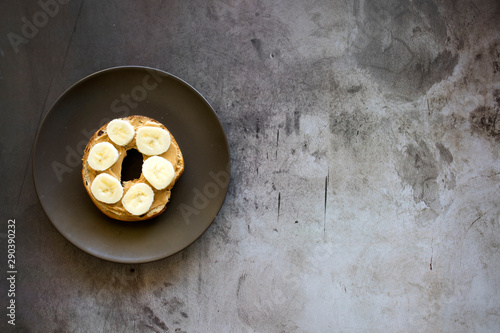 Bagel with Peanut Butter an...