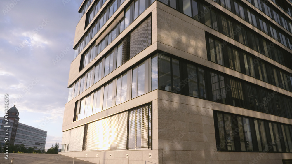 Fototapeta premium Modern Office Building with Glass Facade