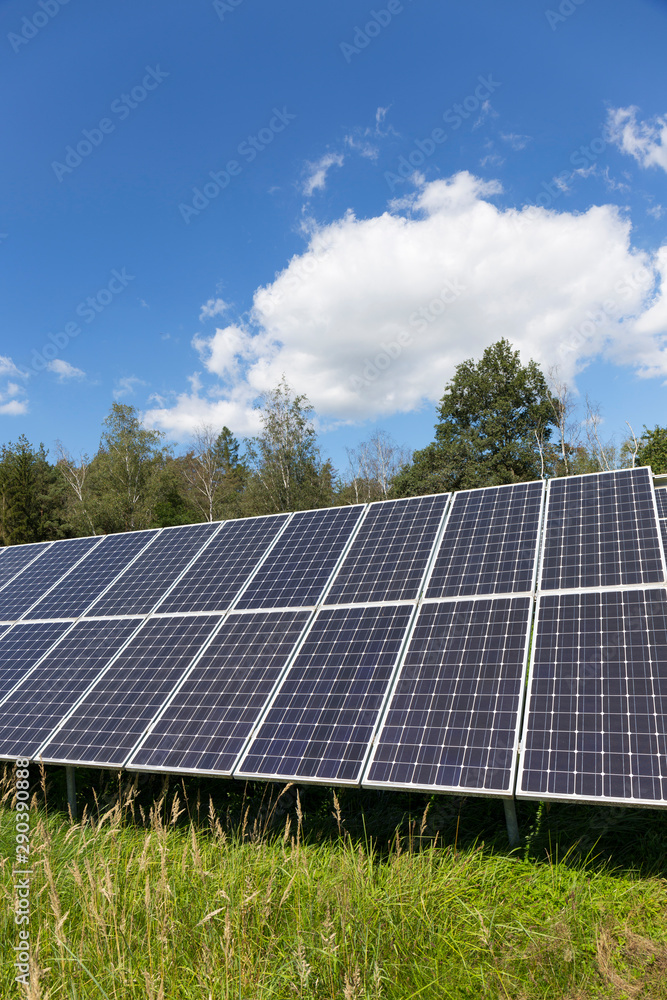 Solar Power Station in the summer Landscape Solar Power Station in the summer Landscape