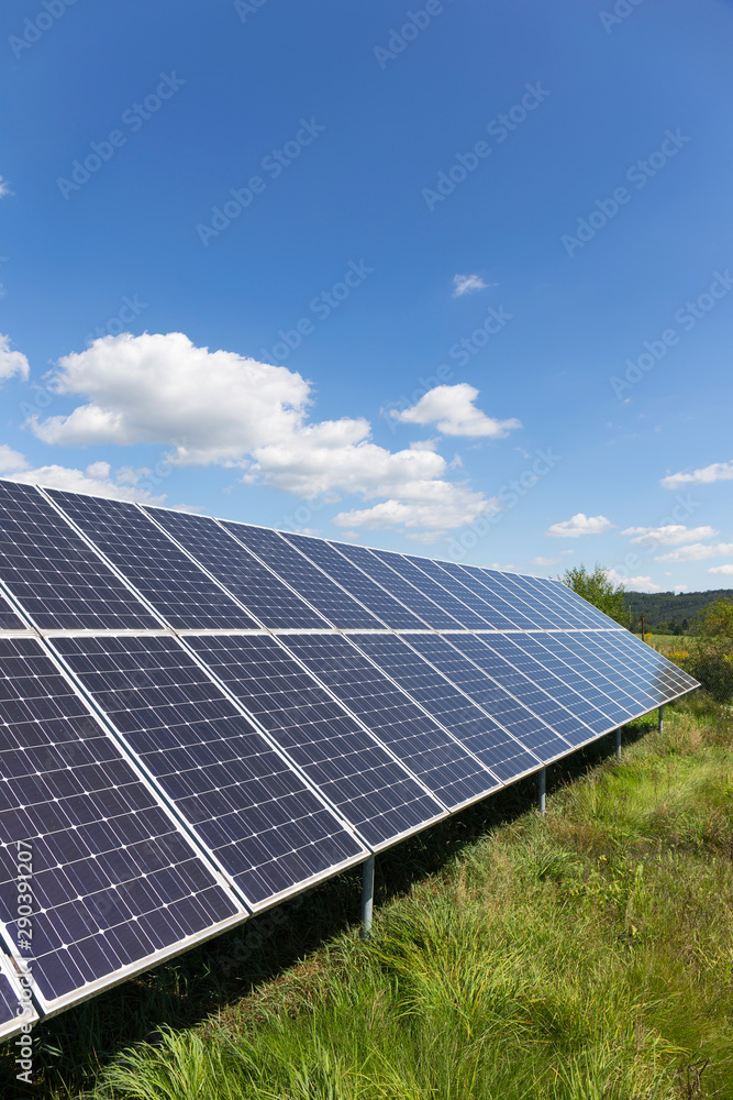 Solar Power Station in the summer Landscape Solar Power Station in the summer Landscape