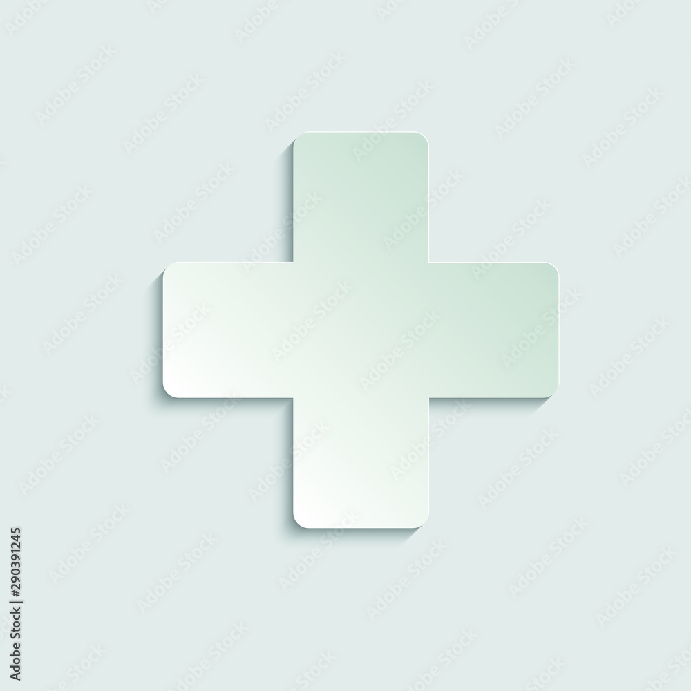 plus icon. add icon. paper icon with shadow plus icon. add icon. paper icon with shadow