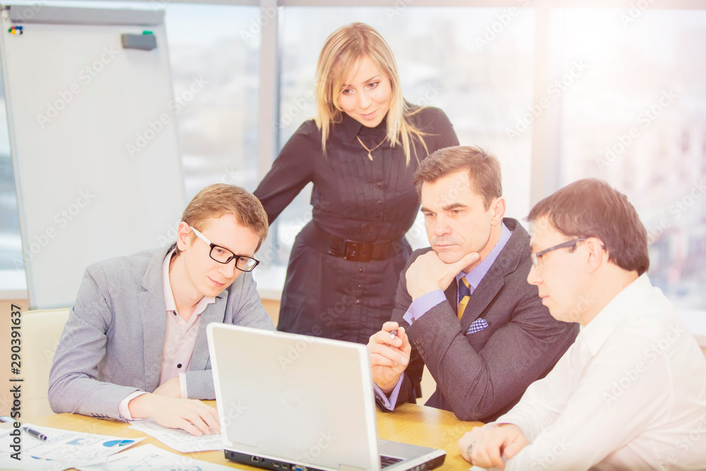 Business people working together in meeting room Business people working together in meeting room