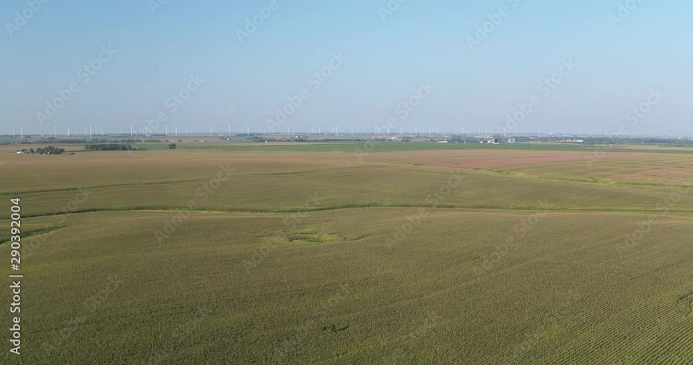 Aerial, rural landscape with cornfields Aerial, rural landscape with cornfields