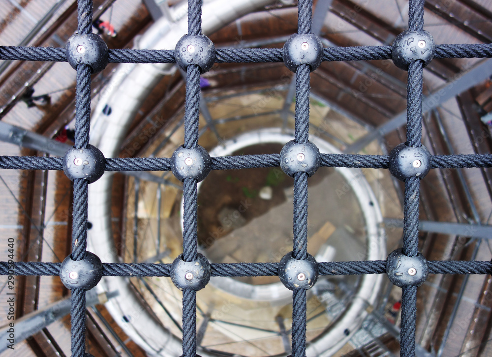 Safe floor net for walking. Attraction for tourists. Safe floor net for walking. Attraction for tourists.