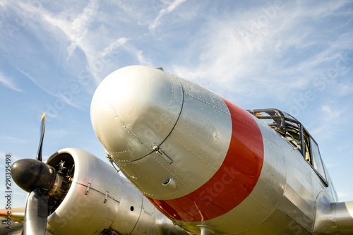 nose of a vintage trainer aircraft