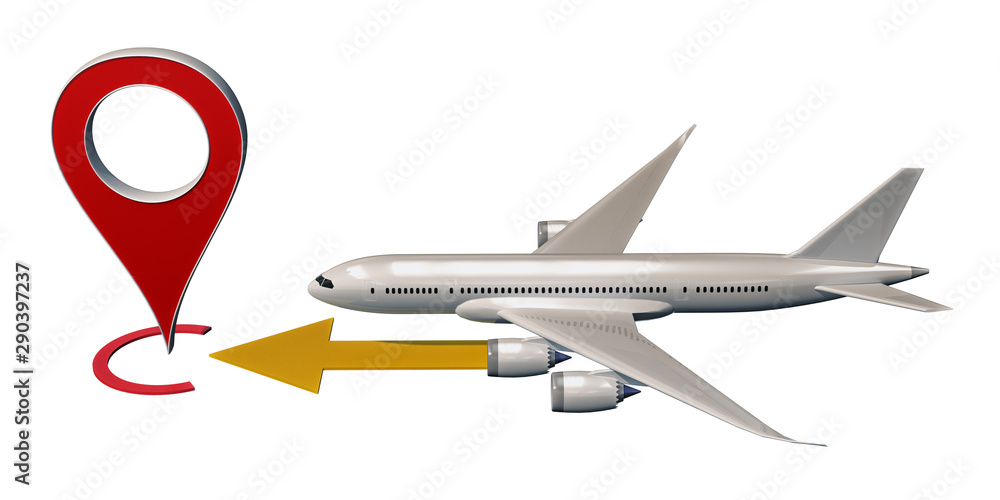 airplane is arriving to map point airplane is arriving to map point