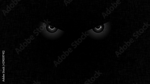Halloween staring scary spooking evil eyes on dark grunge background