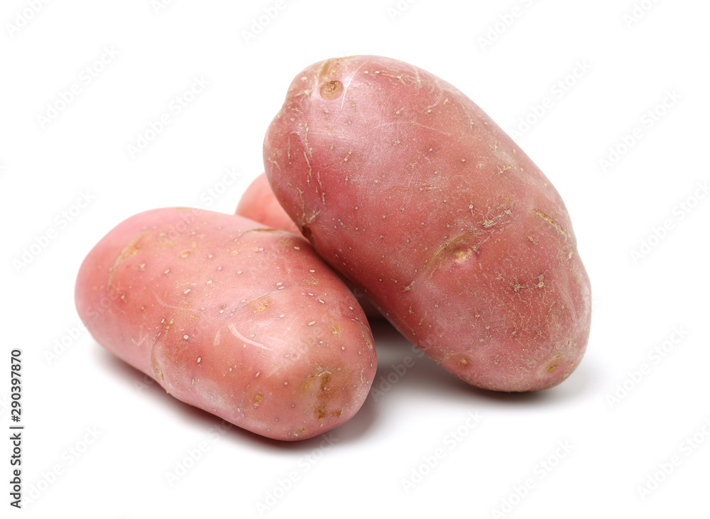 New red potato isolated on white background New red potato isolated on white background