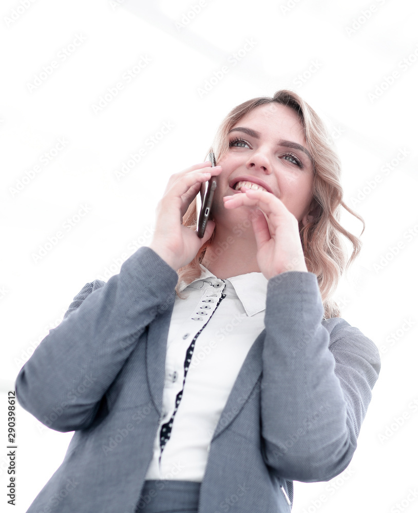 successful business woman talking on the phone. successful business woman talking on the phone.