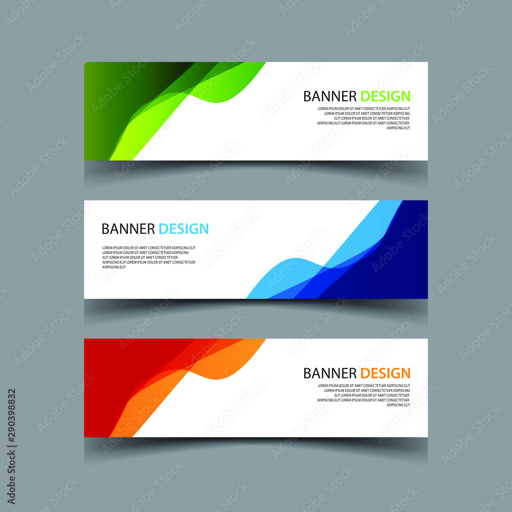 Naklejka premium Vector Abstract design banner web template