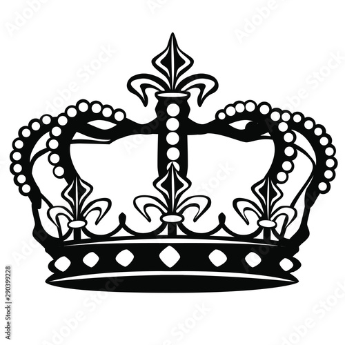 Crown Silhouette Clip Art Design Vector. Cut File Design Art.
