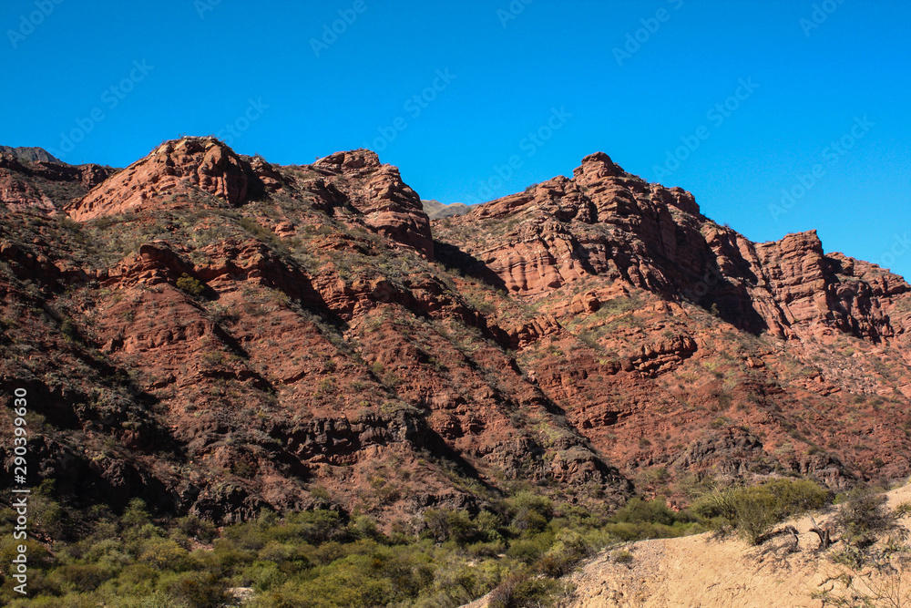 red mountains and sky