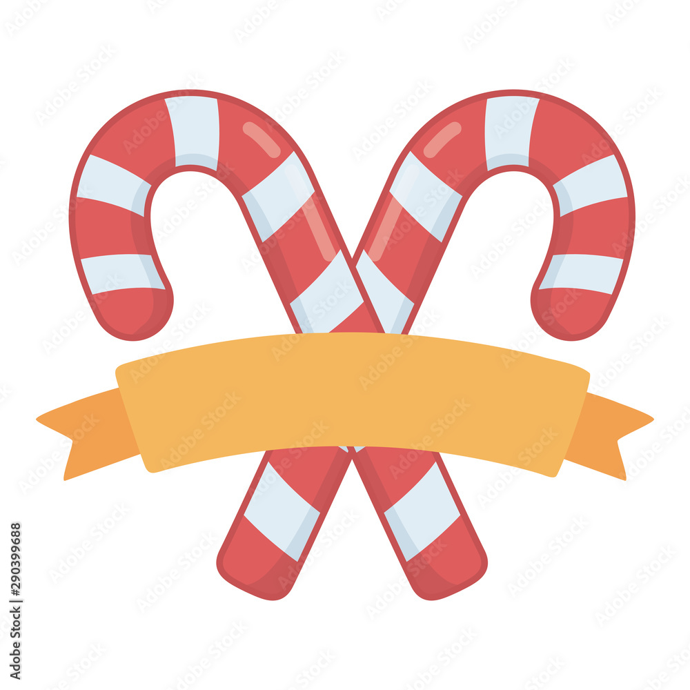 Merry christmas candy cane vector design Stock Vector | Adobe Stock