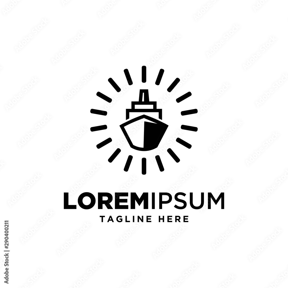 boat symbol logo design vector template.ship and compass element icon.Ship logo design inspiration boat symbol logo design vector template.ship and compass element icon.Ship logo design inspiration