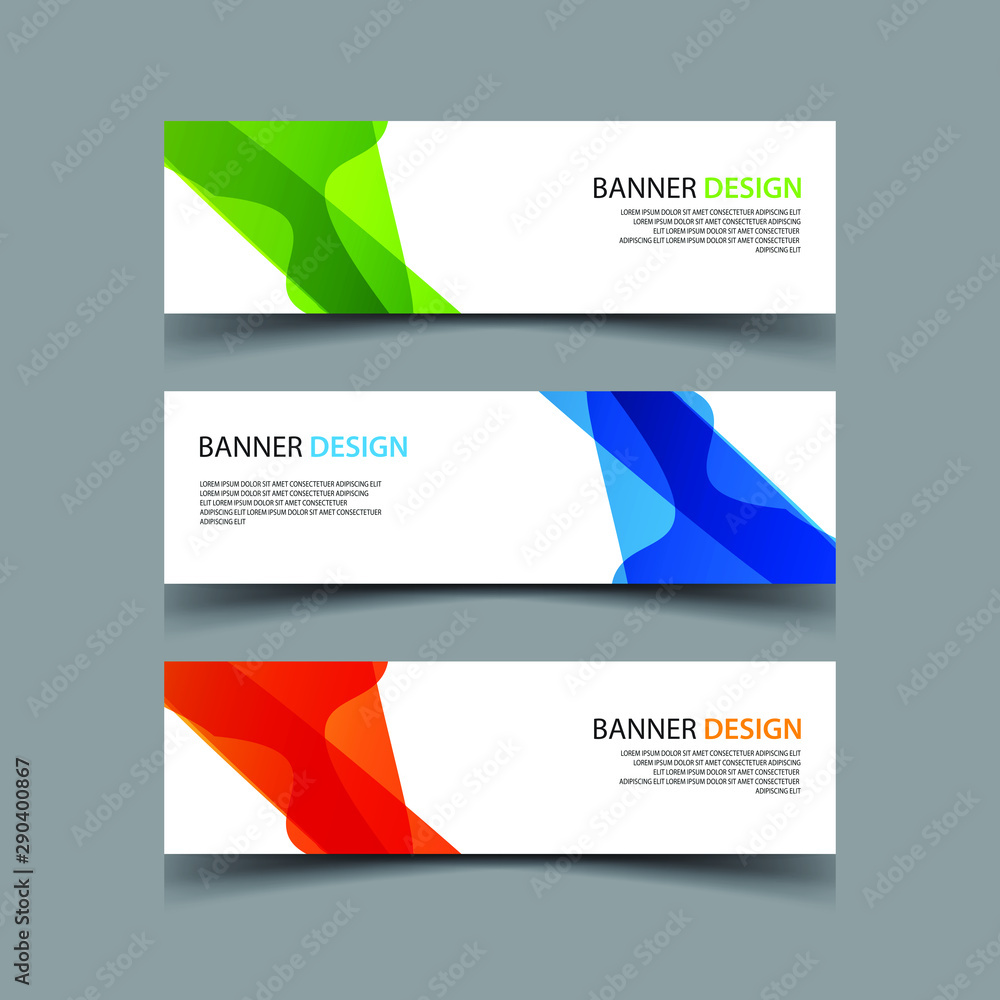 Naklejka premium Vector Abstract design banner web template