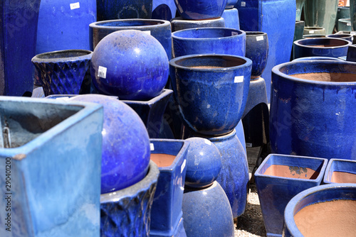 Blue Plant Pots