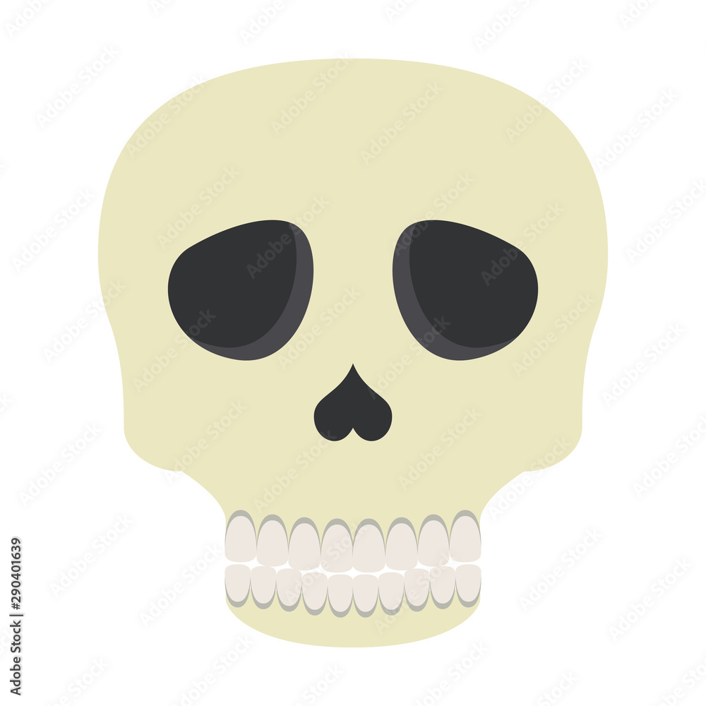 skull head halloween isolated icon