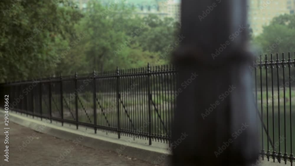 Caucasian man running in Central Park, New York, New York, United States Caucasian man running in Central Park, New York, New York, United States