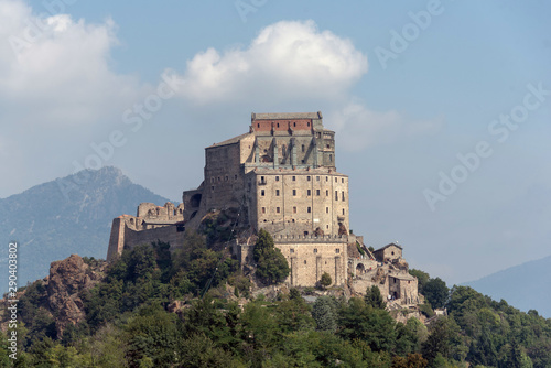Fotografie Abbey of San Michele della Chiusa, also called Sagra di San Michele is an archit