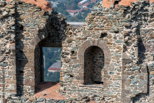 Abbey of San Michele della Chiusa, also called Sagra di San Michele is an architectural complex perched on the summit of Mount Pirchiriano, at the entrance to the Val di Susa photo