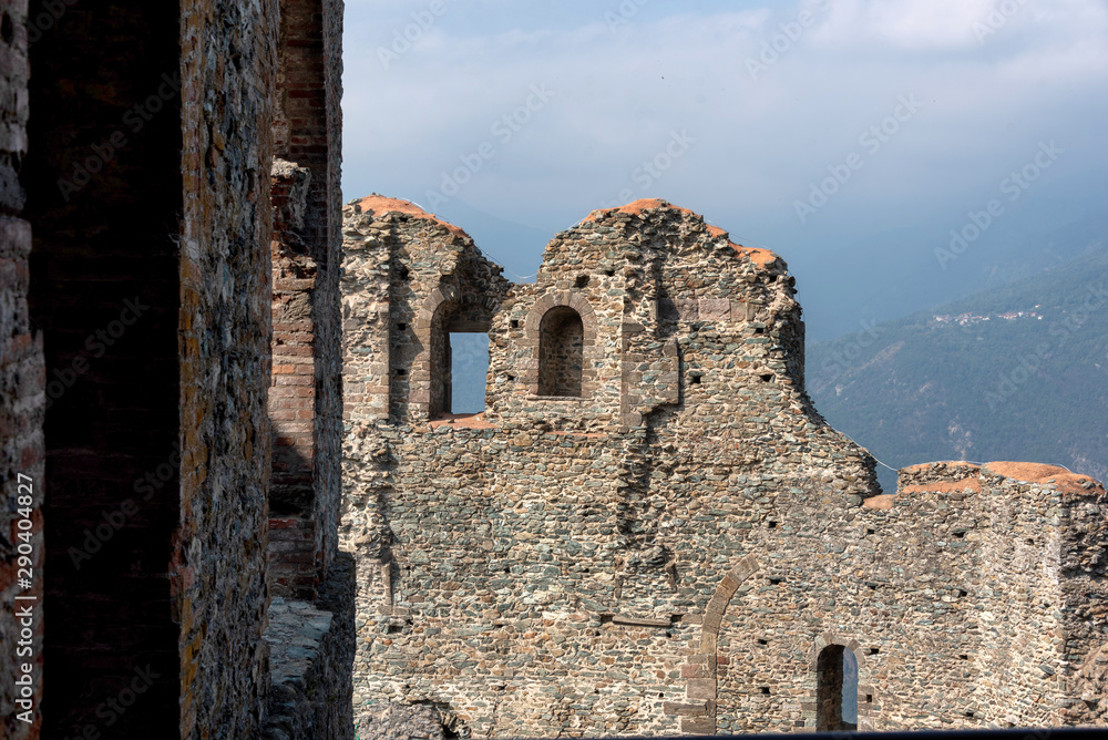 Abbey of San Michele della Chiusa, also called Sagra di San Michele is an architectural complex perched on the summit of Mount Pirchiriano, at the entrance to the Val di Susa Abbey of San Michele della Chiusa, also called Sagra di San Michele is an architectural complex perched on the summit of Mount Pirchiriano, at the entrance to the Val di Susa