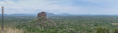Panorama picture of beautiful vew from Sigiriya Lion Rock, Sri Lanka.