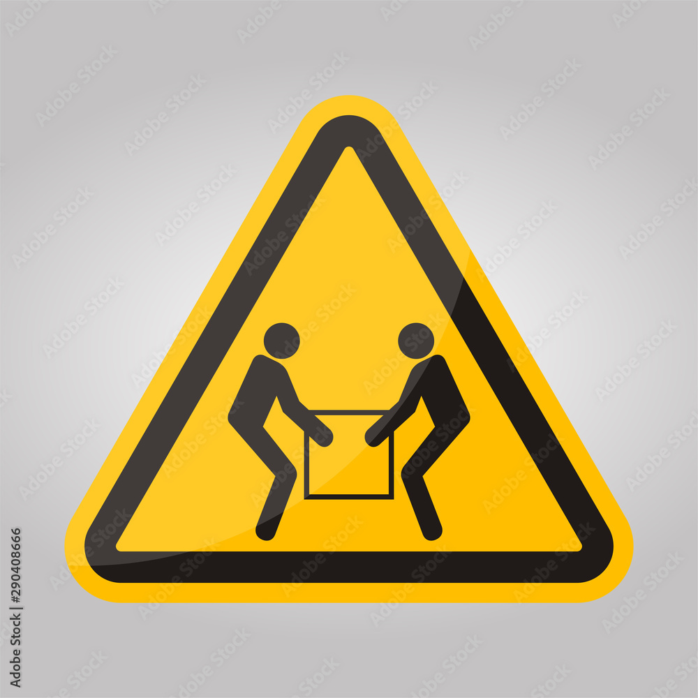 Use Two Person Lift Symbol Sign Isolate On White Background,Vector Illustration EPS.10 Use Two Person Lift Symbol Sign Isolate On White Background,Vector Illustration EPS.10