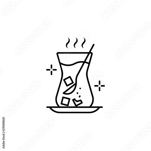 Tea sugar Turkish icon. Element of Turkey thin line icon