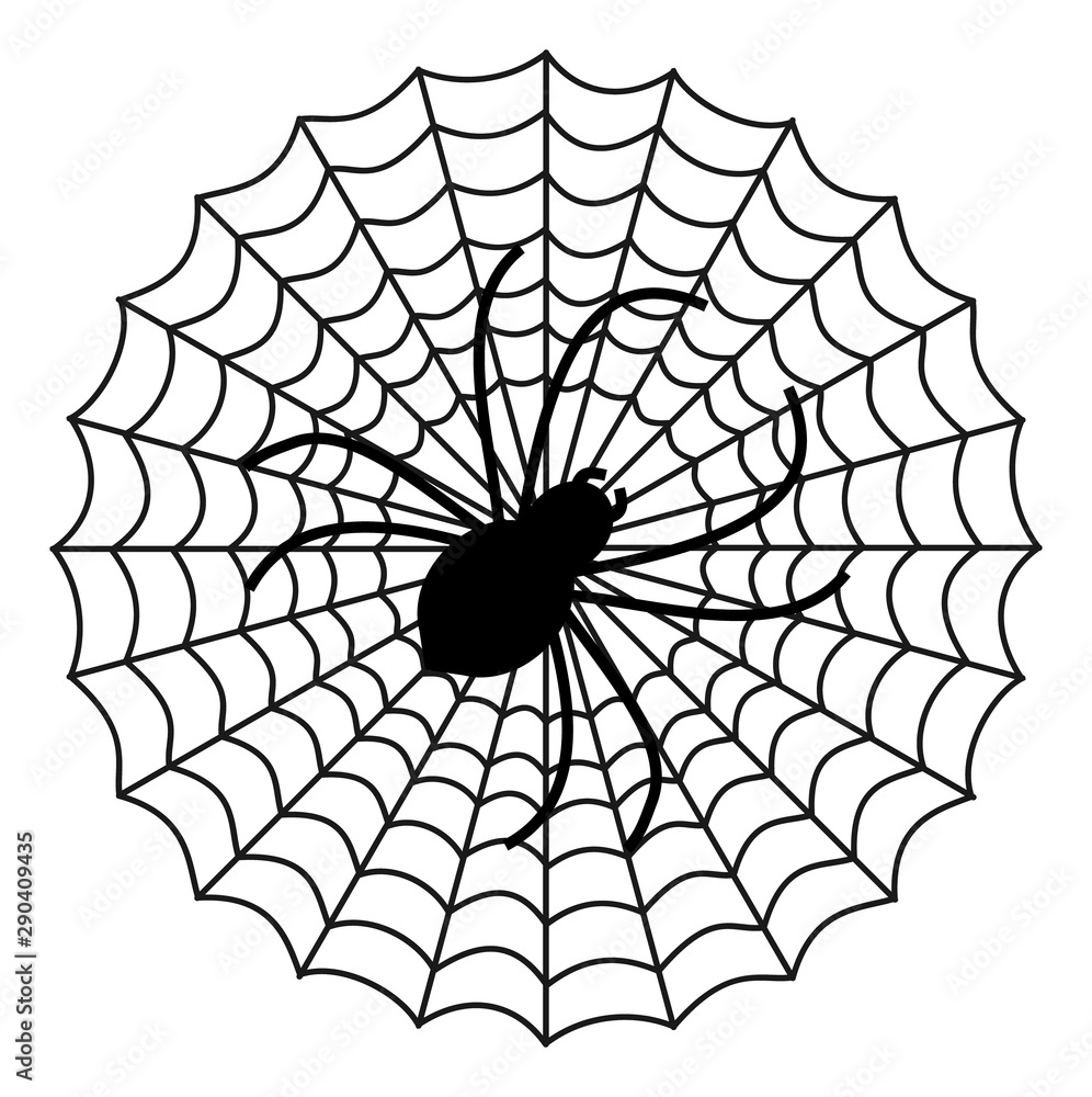 Obraz premium Vector spider net flat icon. Vector pictogram style is a flat symbol spider net icon on a white background.