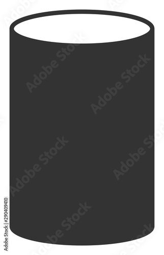 Vector cylinder flat icon. Vector pictograph style is a flat symbol cylinder icon on a white background.
