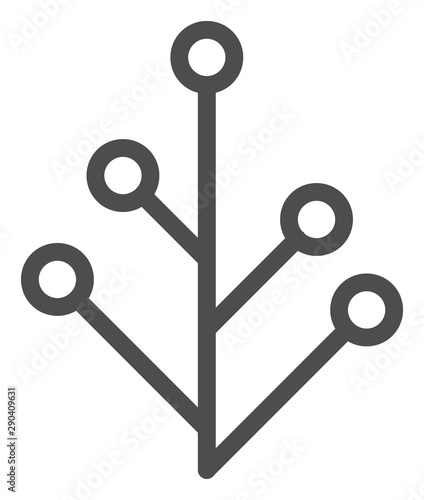 Fototapeta Naklejka Na Ścianę i Meble -  Vector plant flat icon. Vector pictogram style is a flat symbol plant icon on a white background.