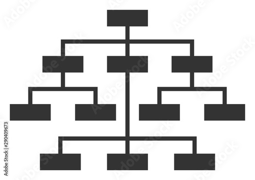 Vector program tree flat icon. Vector pictograph style is a flat symbol program tree icon on a white background.